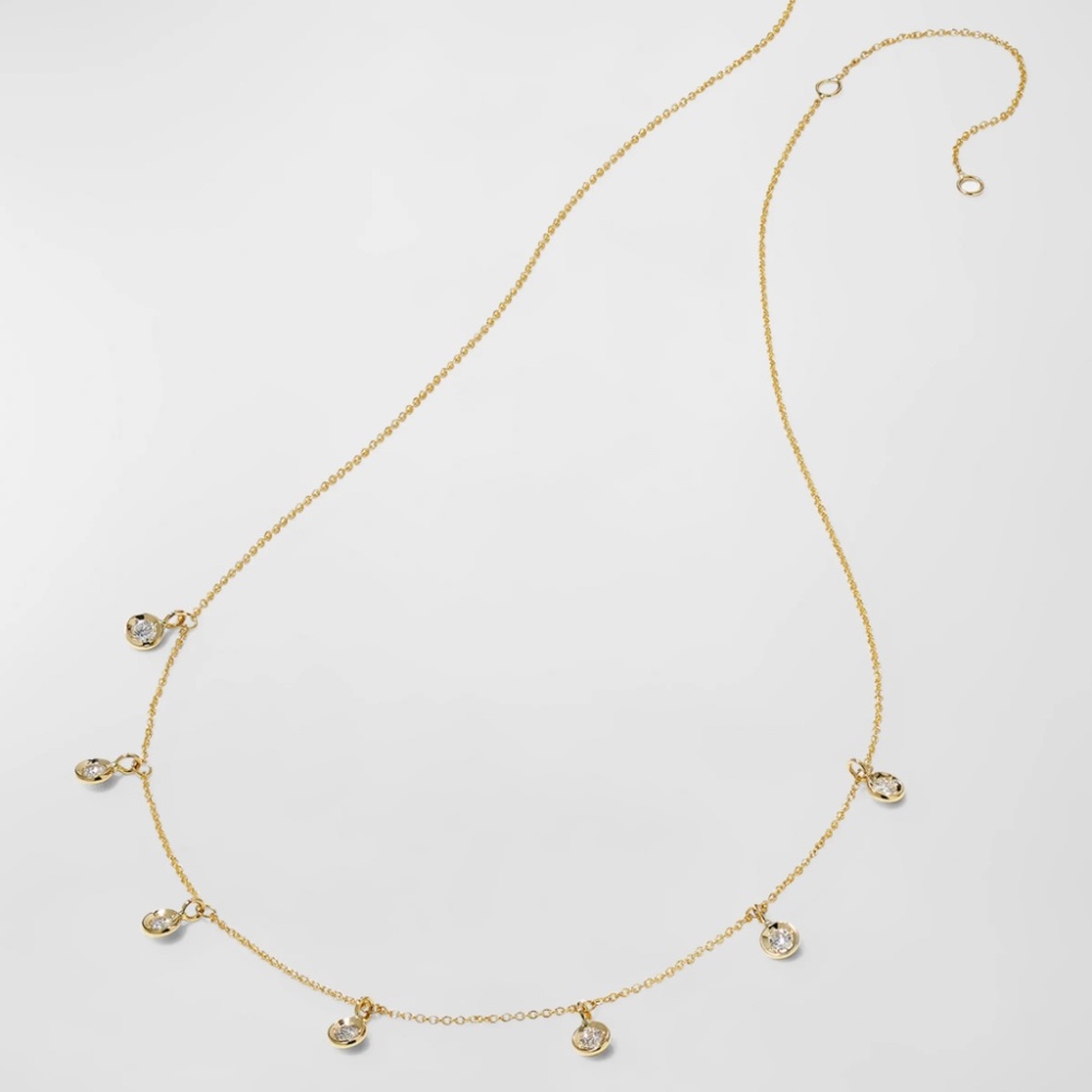 Roberto Coin 18K Yellow Gold Seven-Station Diamond Necklace - Picture 3 of 15